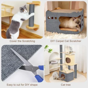 78.7x15.8 Inch Self Adhesive Cat Scratch Pad Trimmable Furniture Dark GreyView Sold History