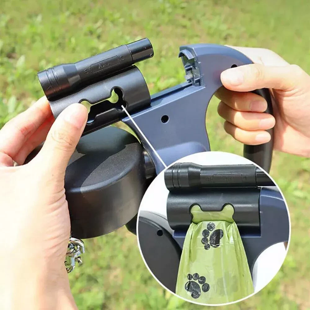 Double Dog Walking Leash – Retractable Dual Pet Lead with 360° Rotation - Image 5
