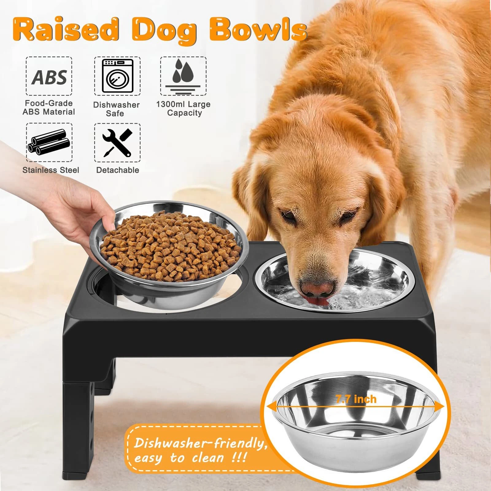 Elevated Pet Bowl Stand – Double Stainless Steel Food & Water Bowls - Image 4