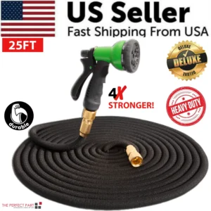 150 FT Heavy-Duty Expandable Garden Hose with Spray Nozzle