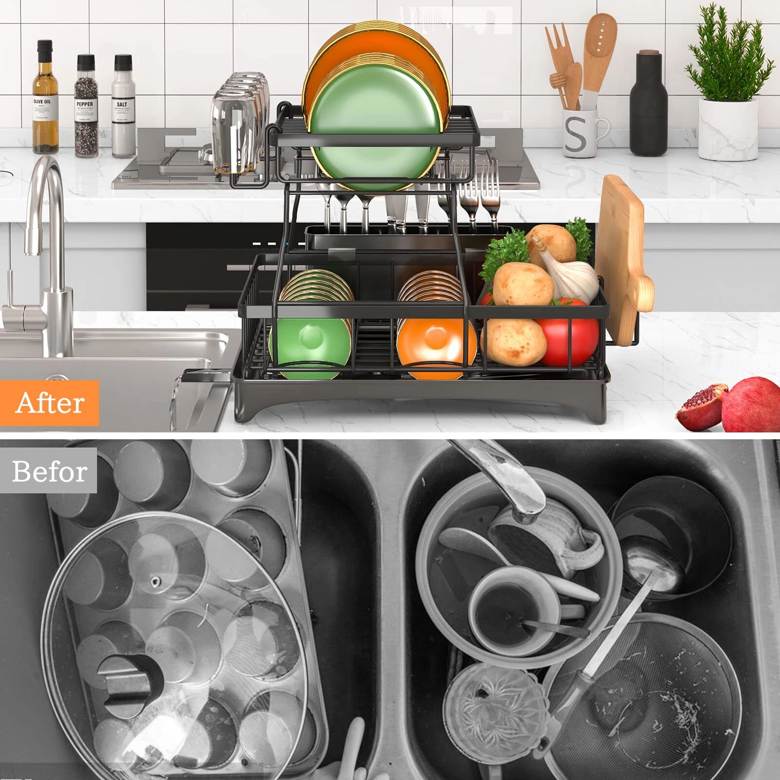 Kitchen Dish Drainer organizer - Image 4