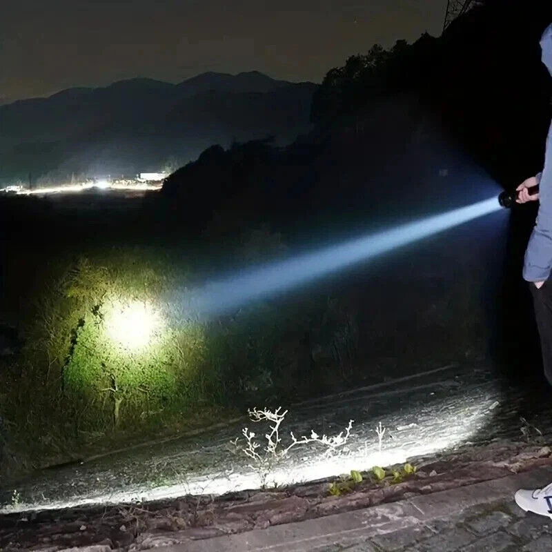 Rechargeable Super Bright LED Tactical Flashlight with COB Work Light – High-Power Zoomable Torch - Image 2